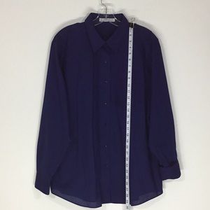 Men's Foxcroft Neck 18 Wrinkle-Free Collared Button Down Dress Shirt